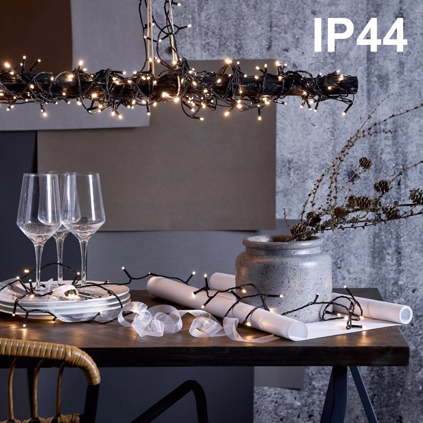 Luci LED per albero di Natale 360 LED 25m bianco caldo 3000k