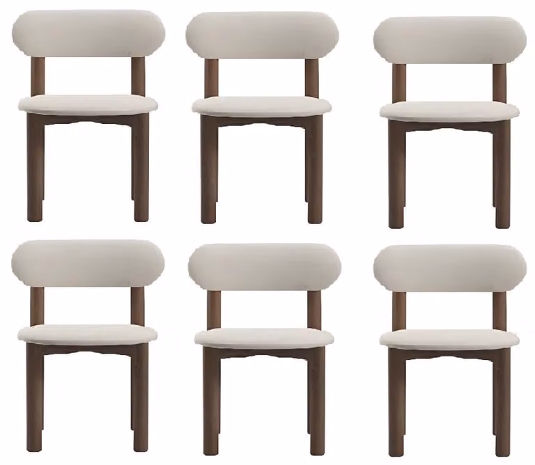Stilvoller Weißes Stuhlset Holzstuhl Esszimmerstuhl Esszimmer-Set Wohnmöbel