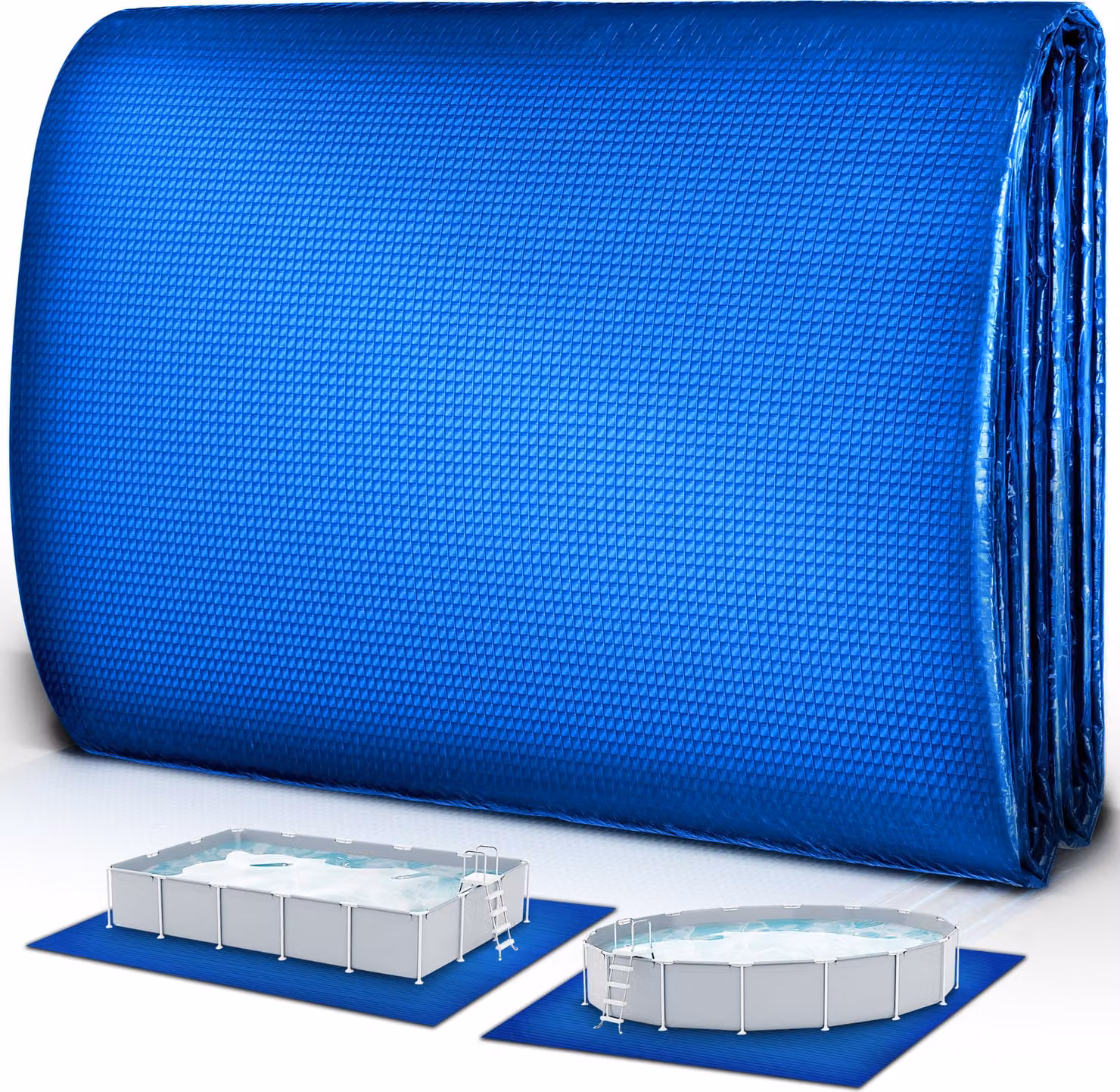 Telo per piscina Tillvex 274 x 274 cm - Telo protettivo per il fondo - Telo di protezione per il fondo della piscina - Pellicola protettiva per il fondo