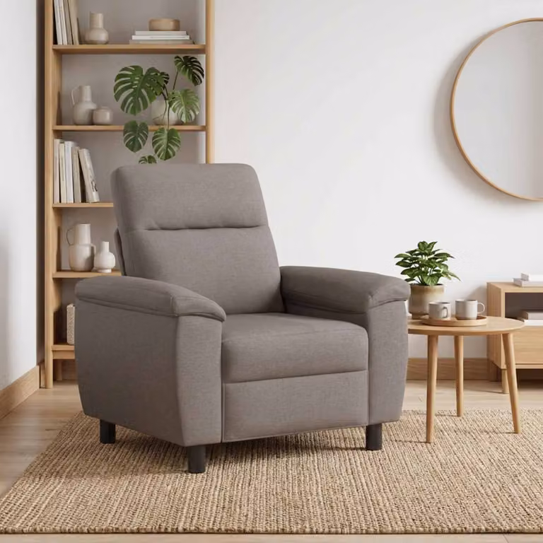 Divano moderno vidaXL in tessuto beige o grigio, L/P/H: 95 x 90 x 95 cm