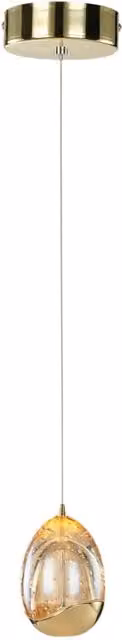 Lampada a sospensione Italux Huelto LED oro con luce calda 3000K – 1