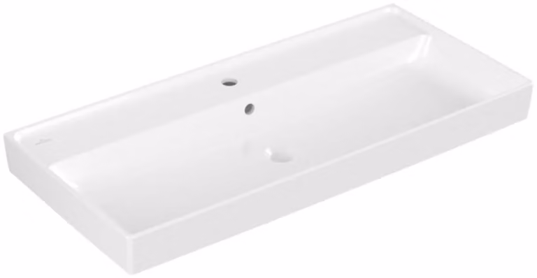 Villeroy & Boch Collaro lavabo pour armoire, 1 trou pour robinet, avec trop-plein, côté inférieur non poncé, 1000x470mm, 4A33A5R1, 4A33A5R1