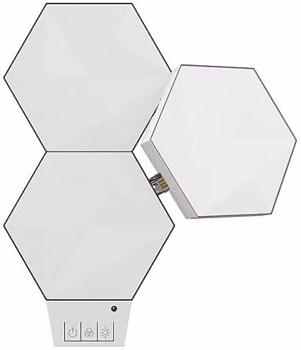 Trust GXT902 VYBZ RGB HEXAGON Luci LED a parete multicolore bianco con controllo WiFi e compatibilità Alexa e Google Assistant