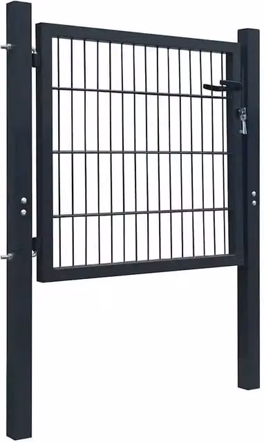 Cancello per Recinzione in Acciaio Antracite 100x100 cm CFW3458086