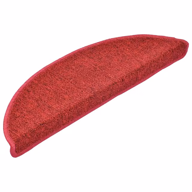 Tappetini per scale 30 pz | Gradini per Scale 56x17x3 cm Rossi semicircolari