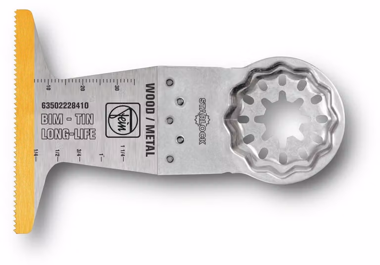 Lama bimetallica Fein E-Cut con rivestimento TiN, lunghezza 50 mm, larghezza 65 mm, confezione da 1 | 63502228410