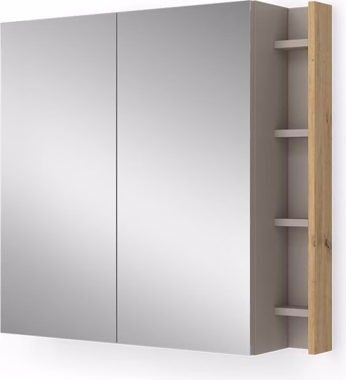 Specchio contenitore bagno Vicco Edelin Cachemire 80 x 75 cm con ripiani, Model 57985