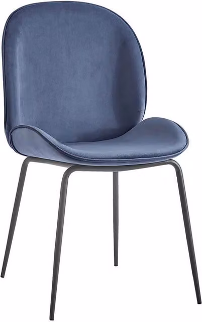 Set di 4 sedie impilabili in velluto moderne - ANVYA