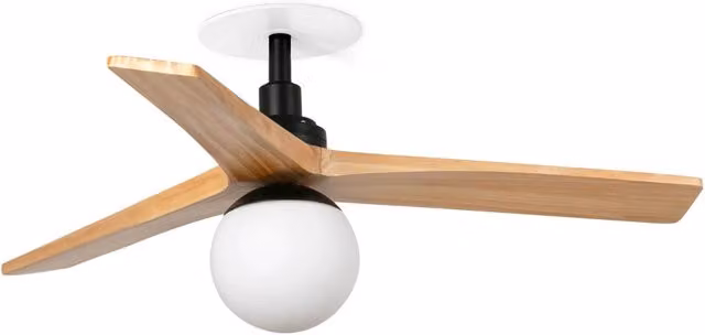 KLIM RECESSED S Ventilatore nero/pino E27