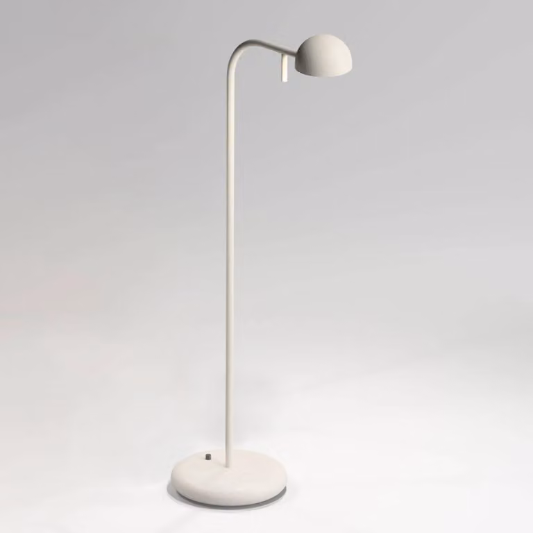 Vibia Lampada da tavolo a LED Pin, Crema / Ambra, Studio / Ufficio, Acciaio Inox, Moderno, Lampada da tavolo LED