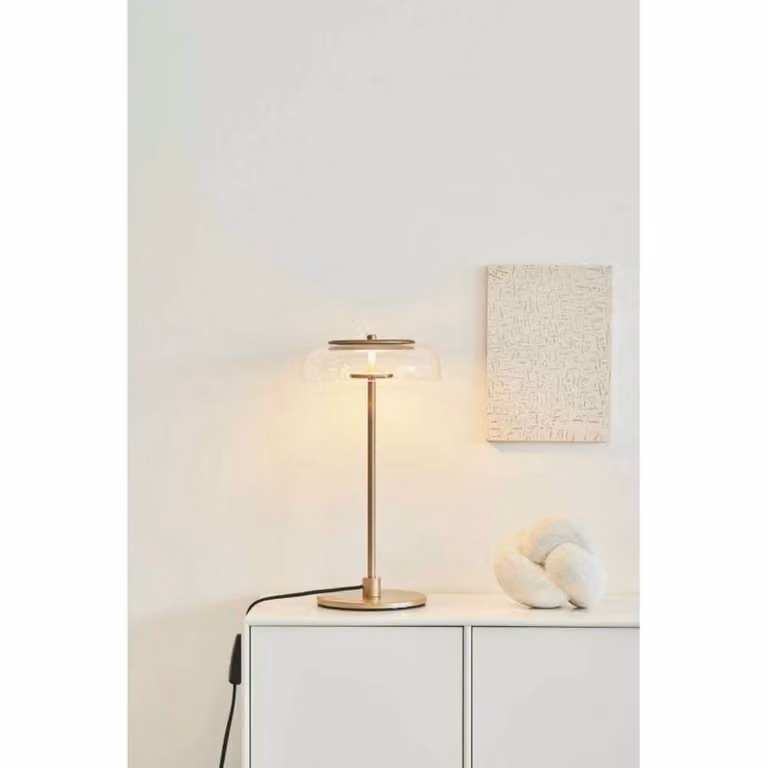 Nuura Aps Lampada da tavolo a LED Blossi, dimmerabile, Ottone / Oro, Soggiorno / Sala da pranzo, Metallo, Scandinavo, Lampada da tavolo LED