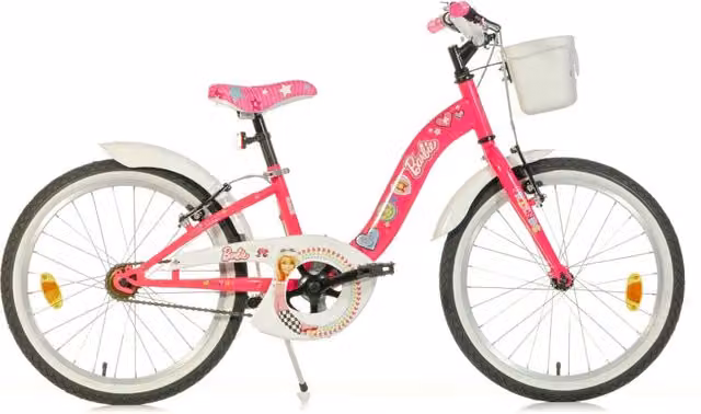 Bicicletta Barbie Mattel per bambine dai 6 ai 10 anni, colore bianco e rosa