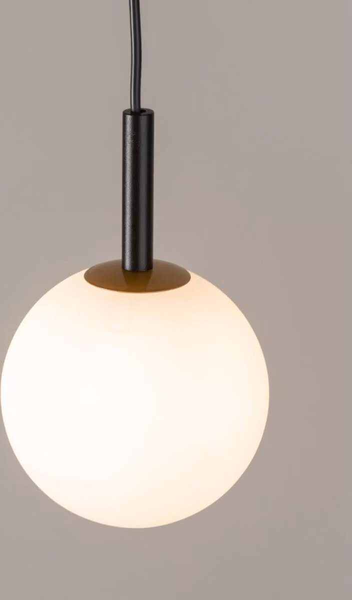Lampada a sospensione moderna in vetro nero con sfera bianca Gama 1xG9 12W Sigma Lighting