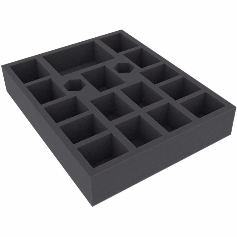 Inserto in schiuma 285x230x50 mm per giochi da tavolo e miniature