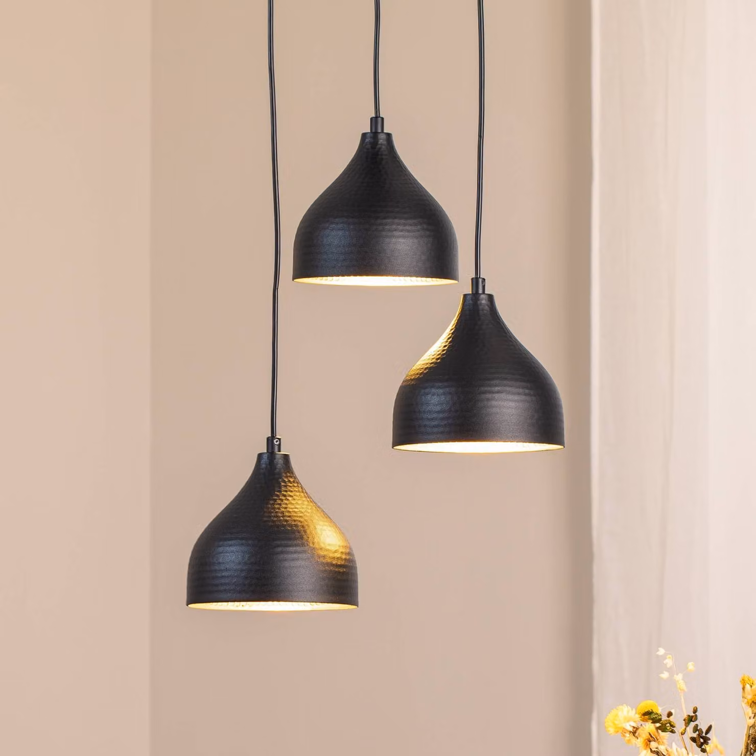 Lampada a sospensione Tattoo 6201 Opviq, dimmerabile, Nero, Soggiorno / Sala da pranzo, Metallo, marocchino / arabo, Lampada a sospensione