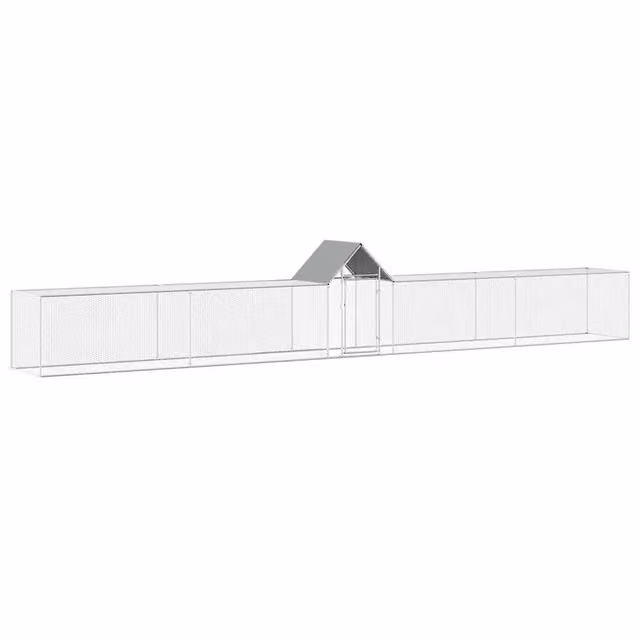 Pollaio in acciaio zincato color argento L: 9 m, P: 1 m, H: 1,5 m CFW5047638
