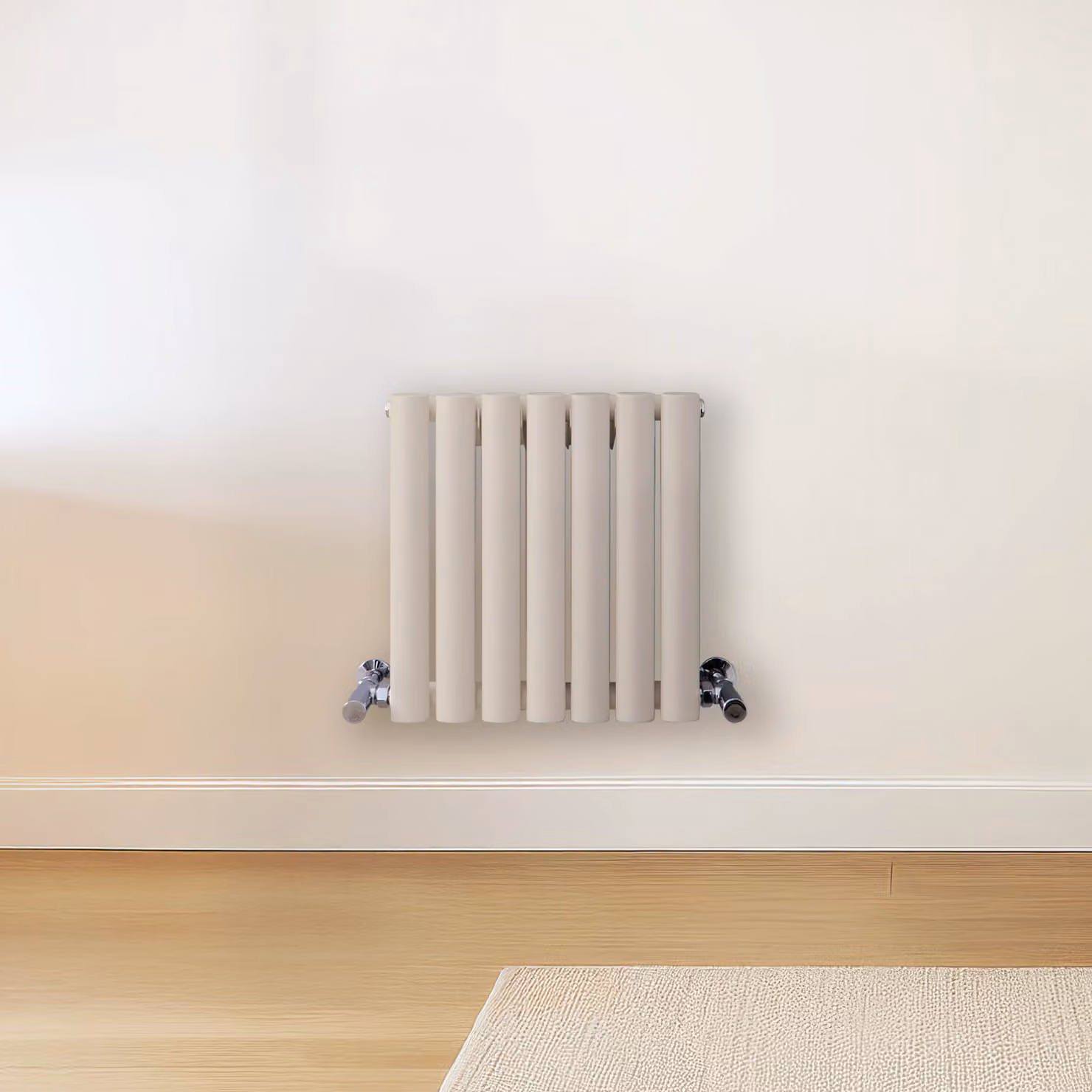 Radiatore di Design Orizzontale Bianco (Pearl Bianco) - 400mm x 413mm - Pannello Doppio  - Revive