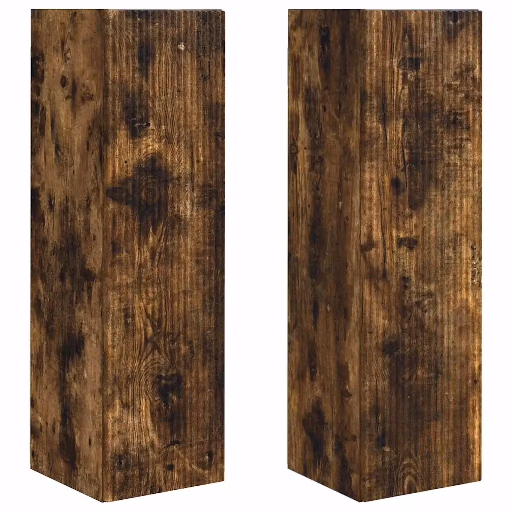 Set di 2 mobili TV da parete moderni vidaXL in rovere marrone L: 100 cm, P: 31 cm, H: 30 cm – 2