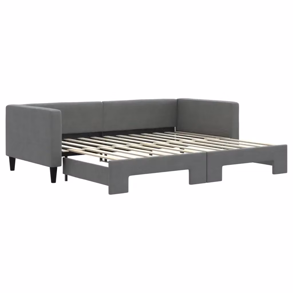 Divano Letto Moderno vidaXL Grigio con Letto Estraibile – 2