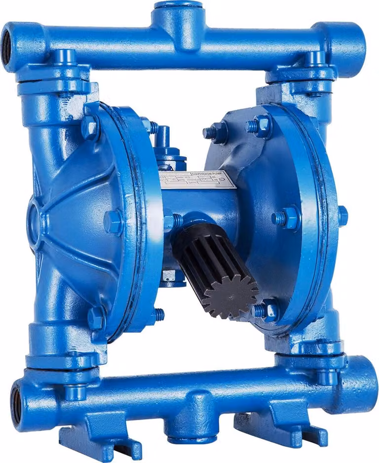 Pompa pneumatica a doppia membrana, ingresso e uscita da 1/2 pollice, corpo in ghisa, 3 GPM e max 90 PSI, pompa di trasferimento pneumatica con membrana in nitrile per petrolio, diesel, olio e fluidi a bassa viscosità