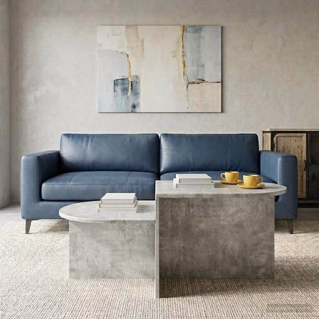 Maison Exclusive - Tavolino grigio cemento 100 x 50 x 40 cm in materiale derivato dal legno