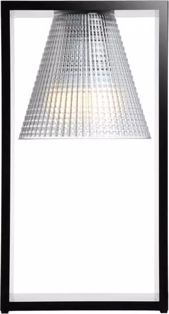 Lampada da tavolo Kartell Light-Air in plastica trasparente e nera con LED inclusa