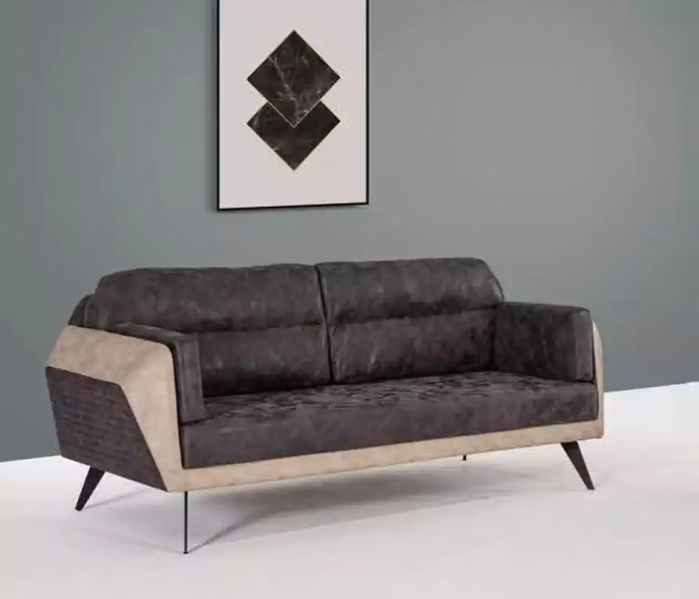 Grauer Luxus Dreisitzer Arbeitszimmer Sitzer Moderne Office Möbel Couch