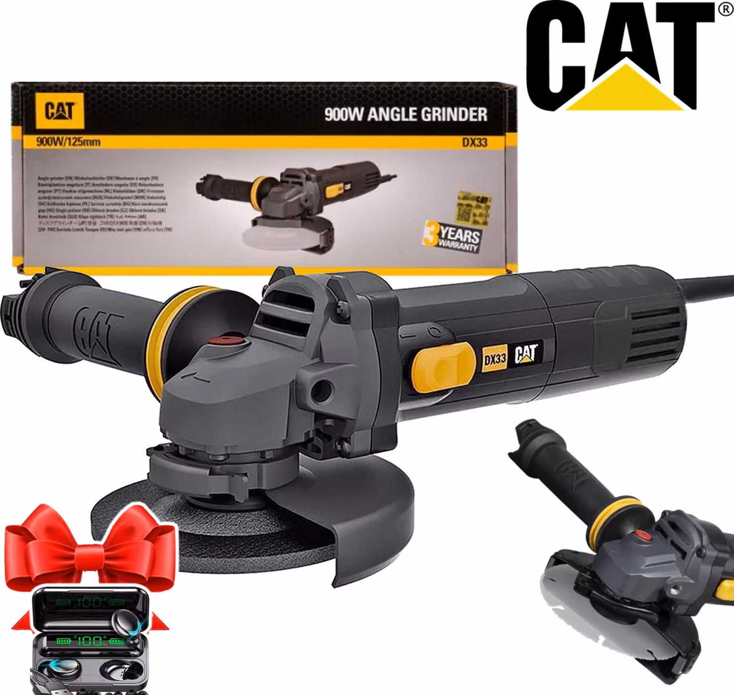 Smerigliatrice angolare a filo 125 mm DX33 CAT 900 W 12000 giri/min GRATIS