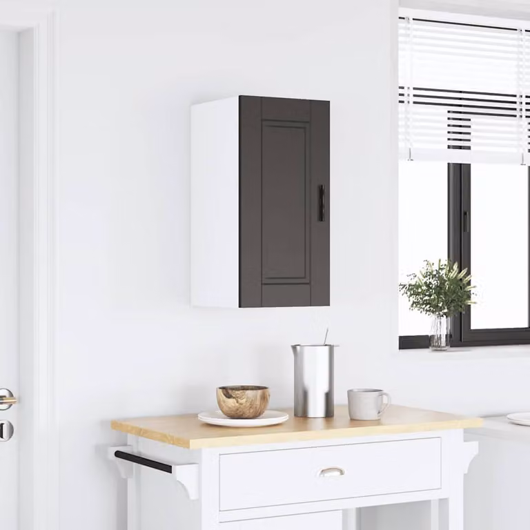 vidaXL Pensile da Cucina Porto Nero in Legno Multistrato