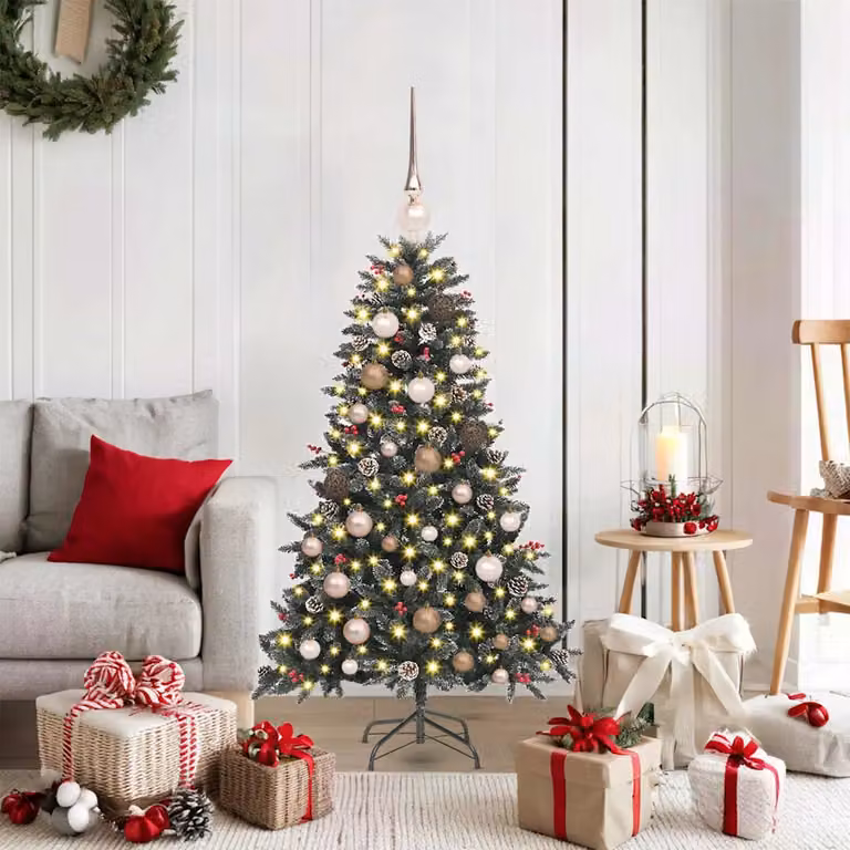 vidaXL Albero di Natale artificiale con 150 LED Verde 120 cm