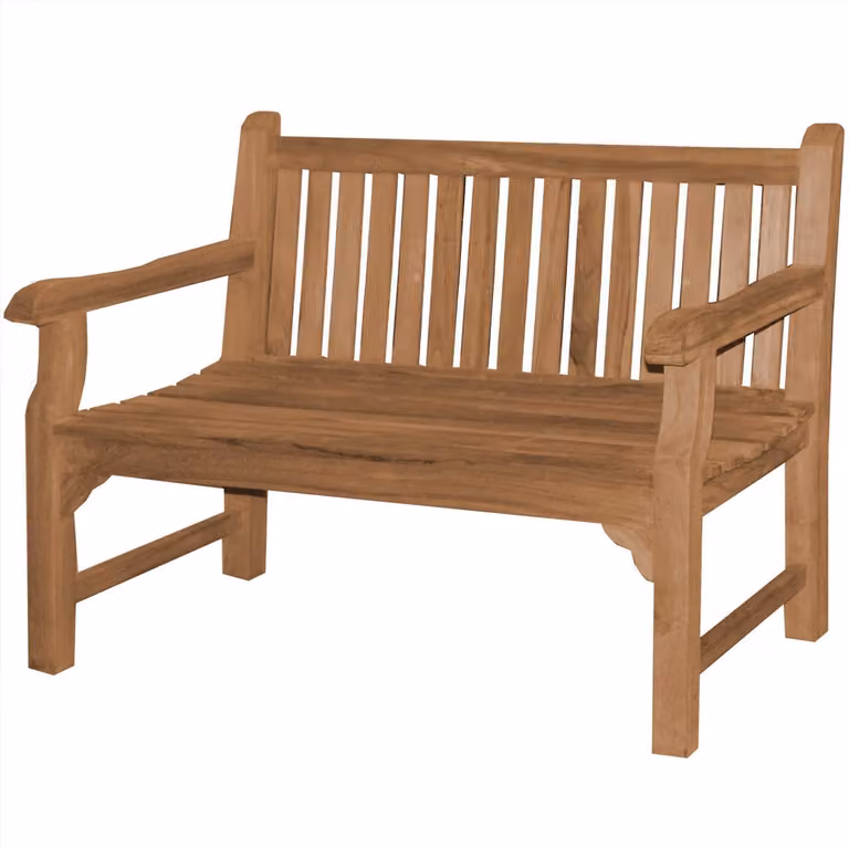 Gartenbank Teakholz Extra Stark Piceno 120cm Massivholz Wetterfest