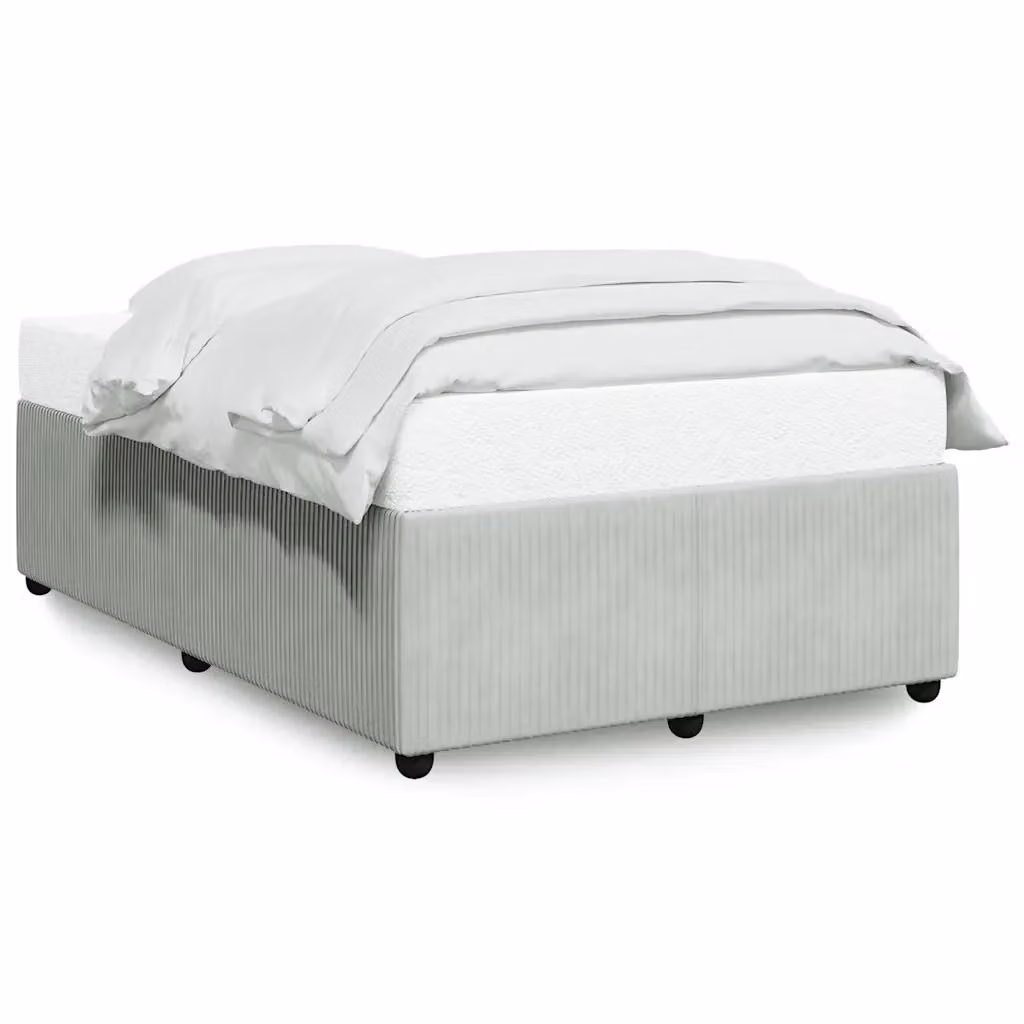 Giroletto vidaXL in Velluto Grigio con Struttura in Legno di Pino L/P/H: 120 x 190 cm – 2
