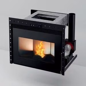 Inserto a pellet per camino C Line Air Elio 11 nero in metallo L: 68 cm, P: 61 cm, H: 51 cm