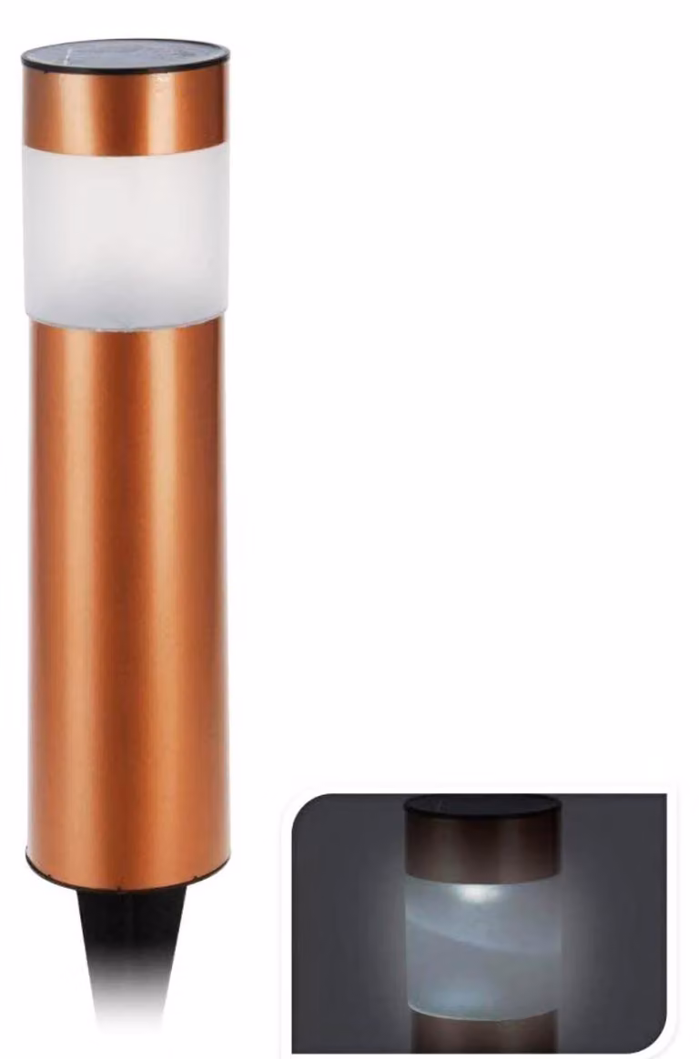 Lampada solare Koopman LED in bronzo con picchetto a terra resistente alle intemperie