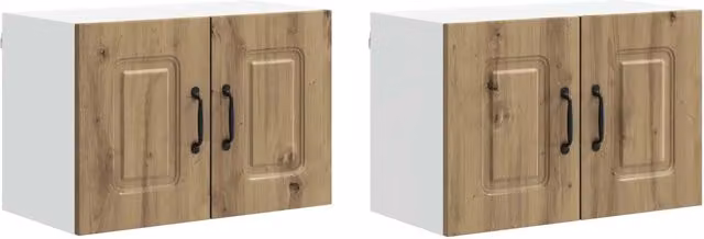 Set di 2 pannelli per lavastoviglie Kalmar in rovere marrone con finitura opaca e design moderno