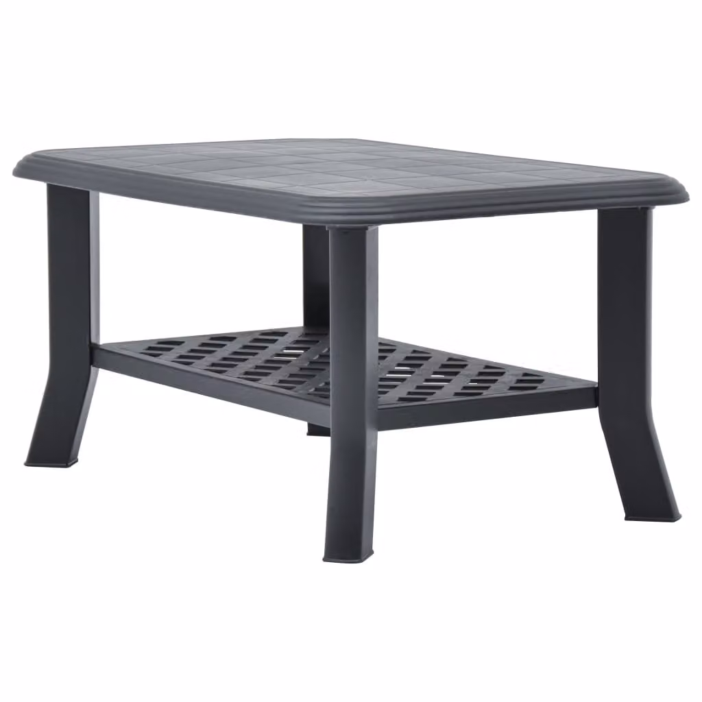 Tavolino da Salotto Antracite 90x60x46 cm in Plastica