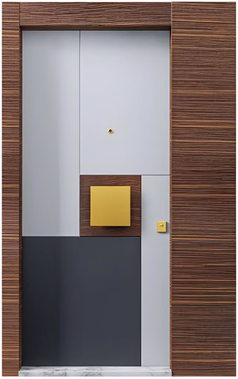 Hochwertige Wohnungstür Designer Zweifarbige Haustür Hotentüren