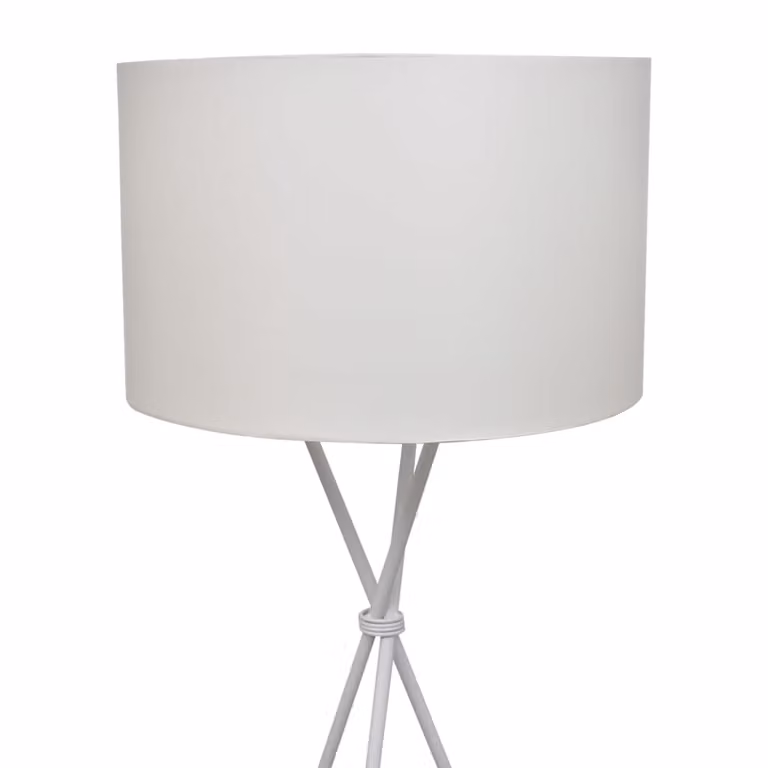Lampada da terra con stelo bianco 139 cm