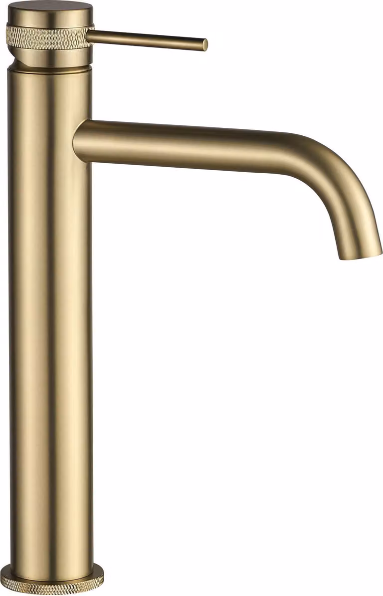 Rubinetto per lavabo Rea Lungo Grip High Brush Oro