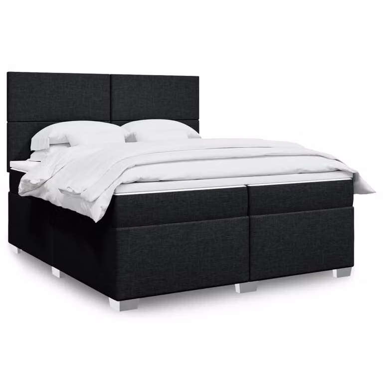 Maison Exclusive - Letto boxspring con materasso nero 200x200 cm Tessuto