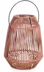 Lampada da tavolo TAIKI Bizzotto rossa in rattan e metallo L: 25,5 cm, H: 33 cm