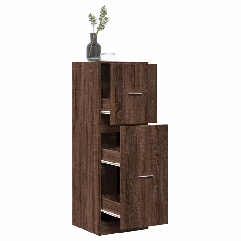 Armadietto da farmacia vidaXL in legno marrone con ante a battente, L/P/H: 40 x 41 x 118 cm