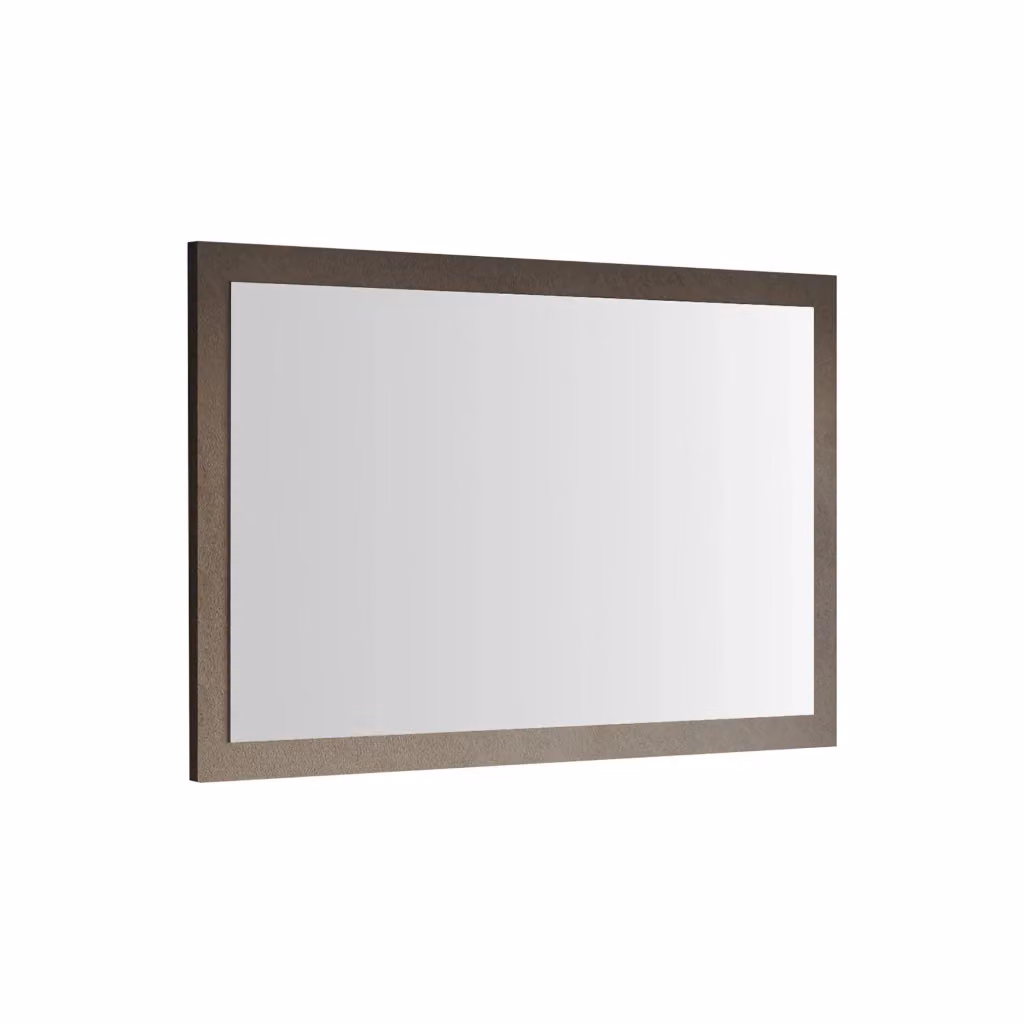 Specchio rettangolare Isontino da parete in legno e vetro, colore marrone bronzo, L: 110 cm, H: 68 cm – 2