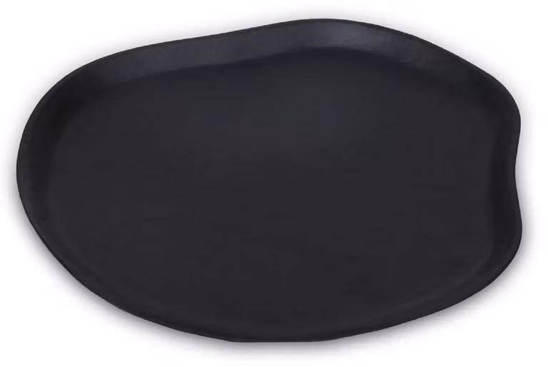 Casa Padrino Vassoio in alluminio nero opaco 60 cm - Accessori Deco