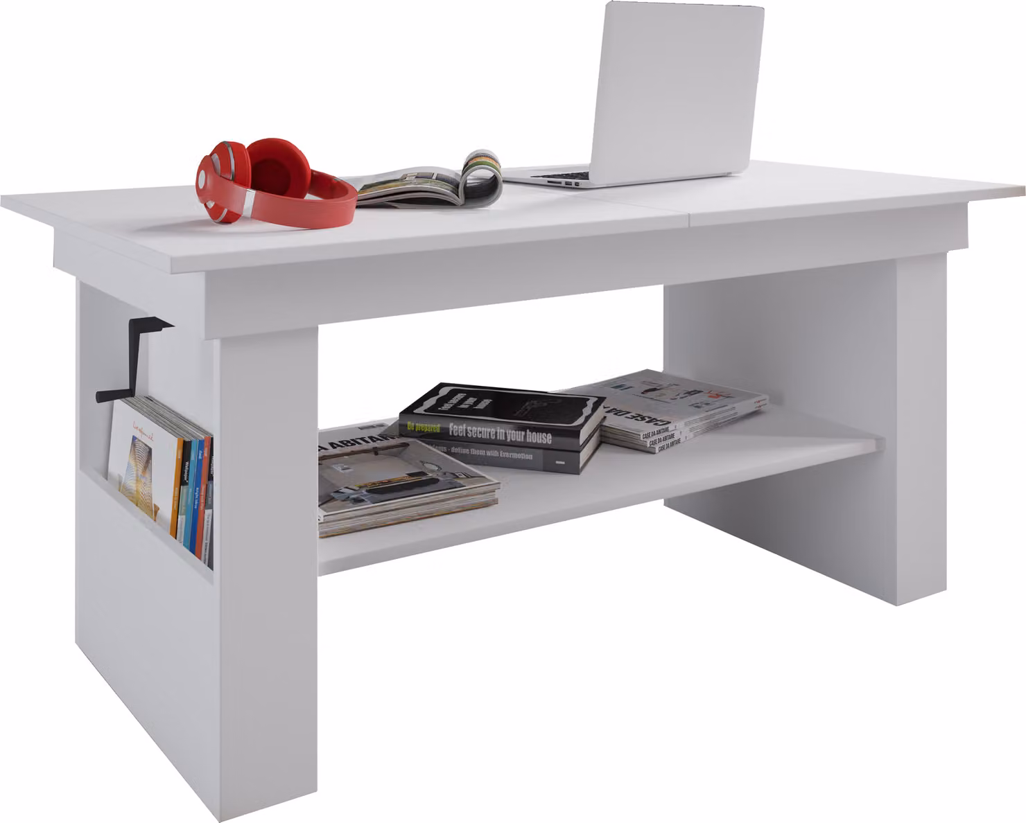 Tavolino in legno semplice | Dimensioni ca. H. 52 x W. 115 x D. 58 cm | Tavolo da soggiorno - Kobila allungabile ad altezza regolabile