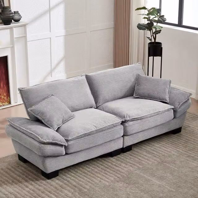 Divano Letto ¨C Minimal ¨C Grigio chiaro imbottito 2 posti
