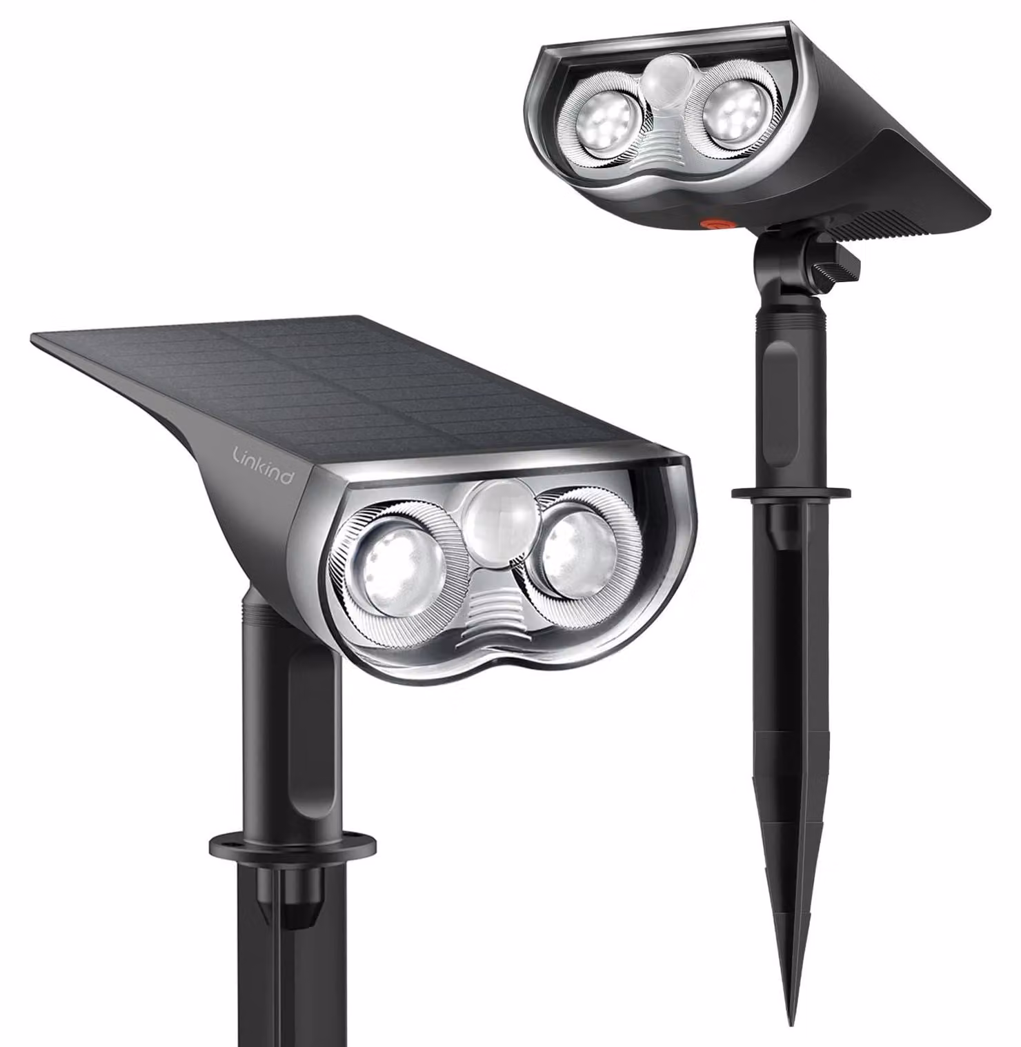 Lampada da giardino solare con sensore di movimento, 6500 K, grado di protezione IP67, 1000 lumen, confezione da 2.