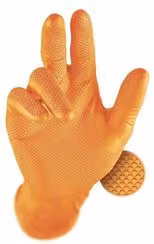 Guanti monouso nitrile 50 pz (taglia xl ) GRIPPAZ Arancio 246ORXL