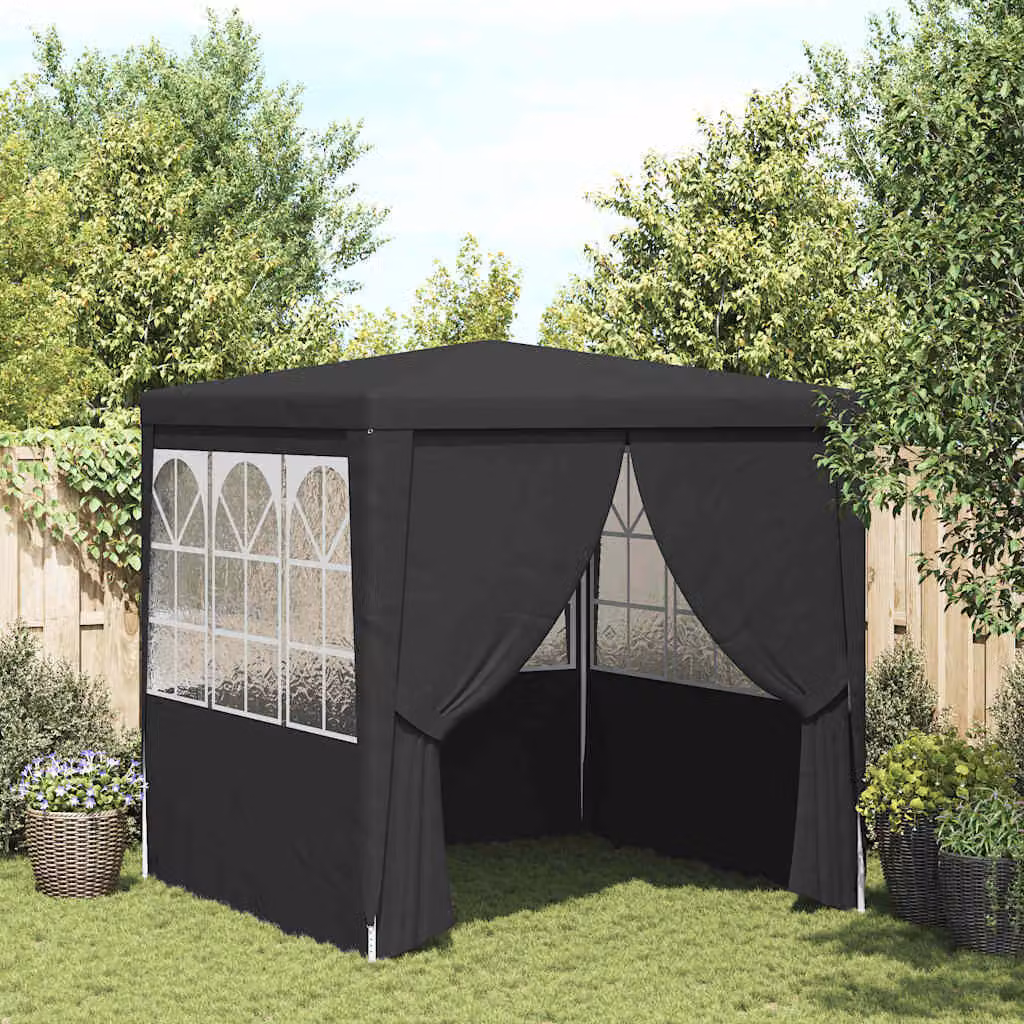 Maison Exclusive - Tenda da festa professionale con pareti laterali, dimensioni 2,5 x 2,5 metri, colore antracite, grammatura 90 g/m²