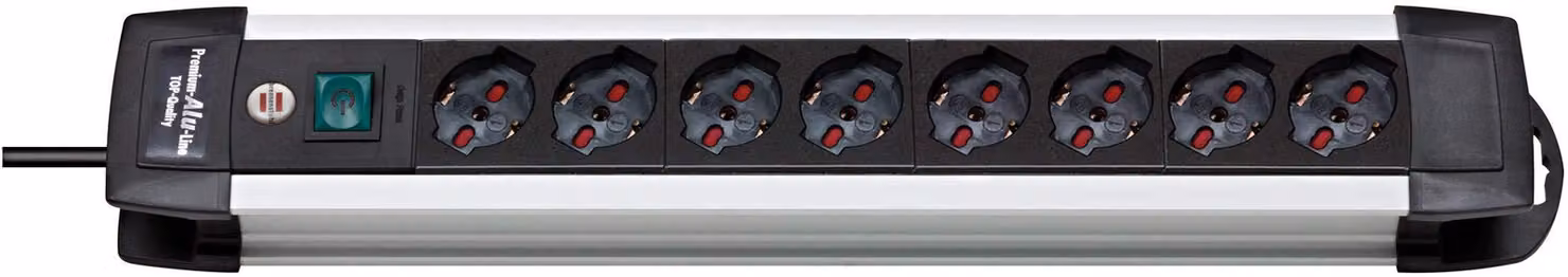Brennenstuhl 1391005018, ciabatta multipresa, serie Premium Alu Line, 8 prese